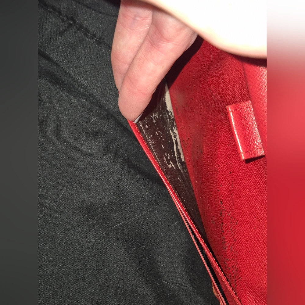 Louis Vuitton red epi Long Wallet  Authentic - Picture 7 of 8